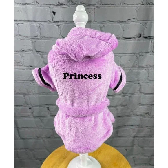 Custom Embroidered Pet Bathrobe | Custom embroidered pet robe | pet robe - Picture 1 of 10